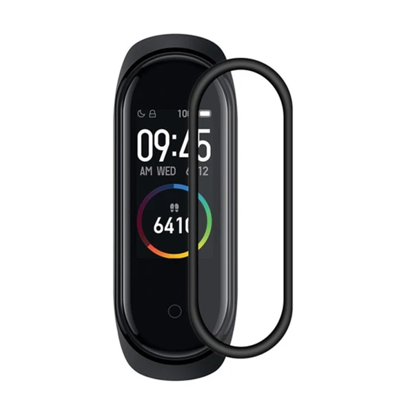 Xiaomi Mi Band 6-Mi Band 5 3D 3D Ekran Koruyucu (Siyah) - 2