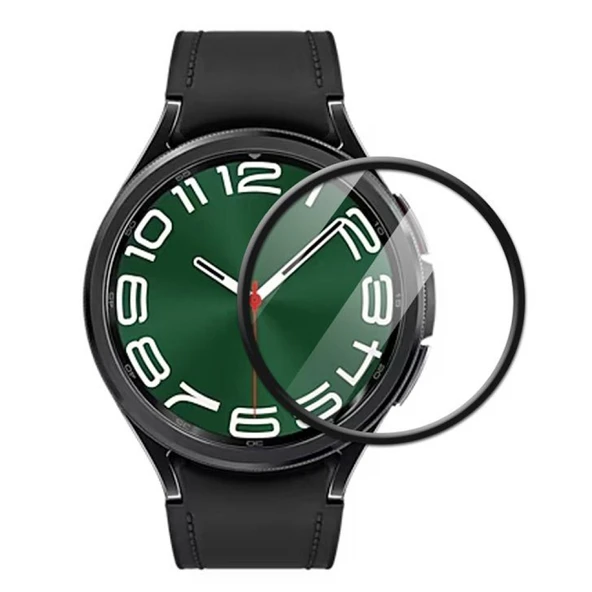 Samsung Galaxy Watch 6 Classic 43mm PMMA Cam Ekran Koruyucu (Siyah)