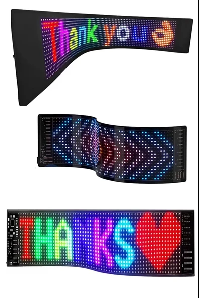 Led Matrix Panel Cama Yapışan Telefon Kontrollü Led Ekran Panel 16x96 - 192MM-898MM - 4