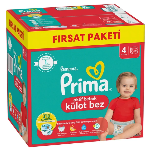 Prima Külot Bebek Bezi 4 Beden 62 Adet Maxi Fırsat Paketi - 2
