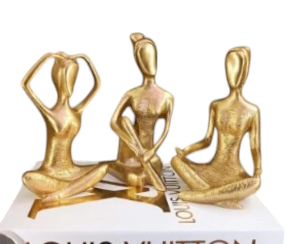 kırılmaz polyester,3 lü yoga yapan kızlar biblosu - Resim 3