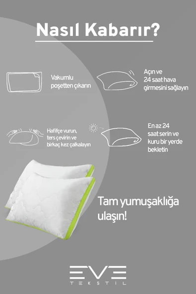 2 Adet Bordo Serisi Kılıflı Fermuarlı Klimali Antialerjik Silikon Nano Elyaf Yastık 50x70cm - 5
