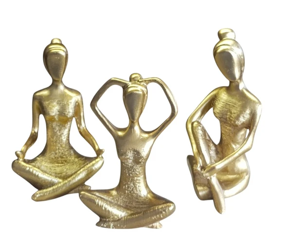 kırılmaz polyester,3 lü yoga yapan kızlar biblosu - Resim 5