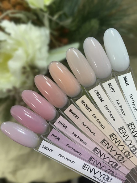 Envy Kalıcı Oje For French Collection Yarı Şeffaf Milk Süt Beyazı Kalıcı Oje 15gr - 2
