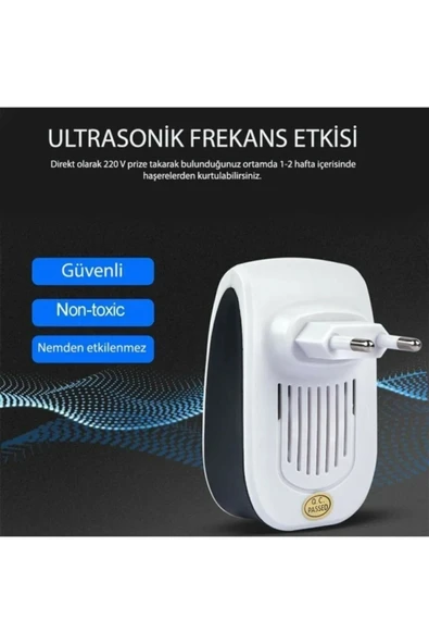 Pest Reject Elektronik Sesli Sonik Fare Haşere Böcek Kovucu - Resim 2