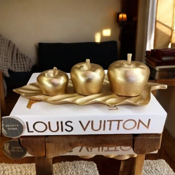 polyester,3lü elma  biblosu - Resim 2