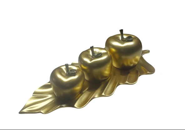 polyester,3lü elma  biblosu - Resim 6