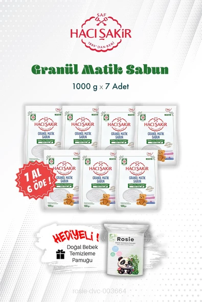 7 AL 6 ÖDE 1000 gr Granül Matik Çamaşır Deterjanı Lavanta ve ROSIE ürün görseli