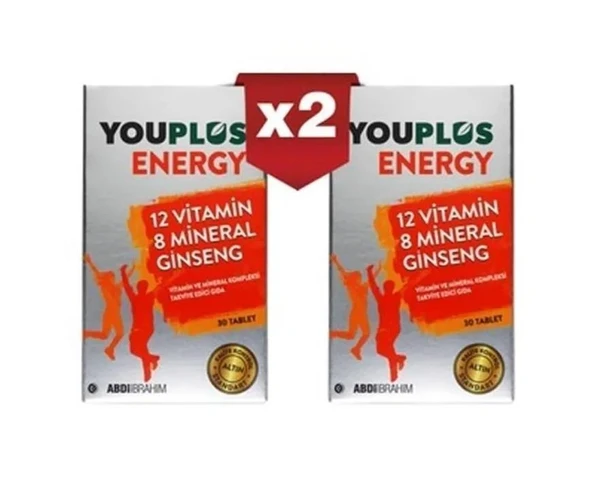 Youplus Energy Vitamin ve Mineral Kompleks 2 x 30 Tablet