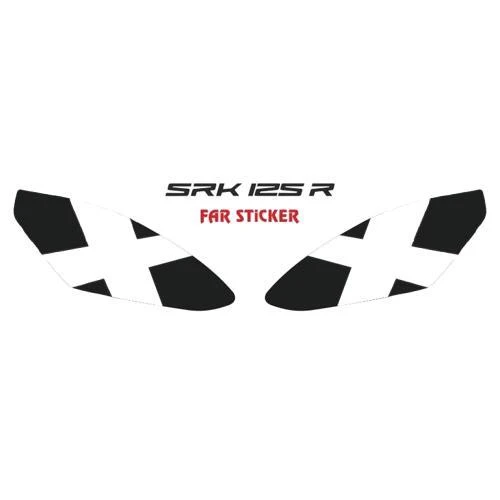 Rks Srk 125 R 2023 - 2025 Uyumlu Far Sticker Beyaz X