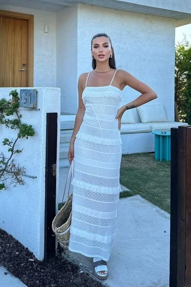 Regina Lucky Life Kadın Dantel Detay Elbise - Resim 5