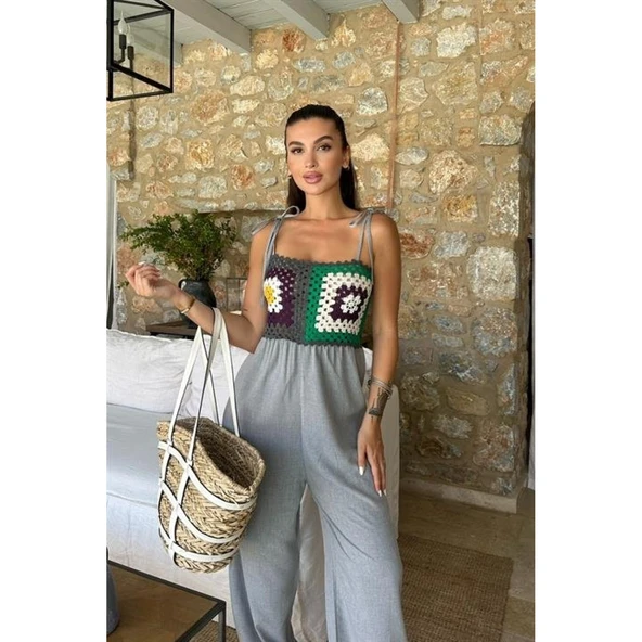 Jasmin Süzüneli Keten Tulum - - 4