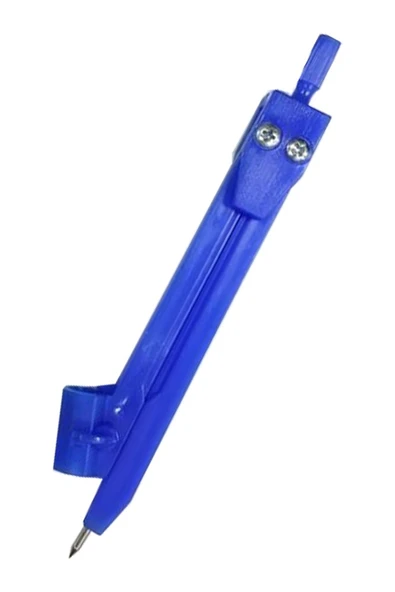 Plastik Pergel 1 Adet Renkli Plastik Öğrenci Pergel Ekonomik Okul Teknik Çizim Kurşun Kalem Yuvalı - 3