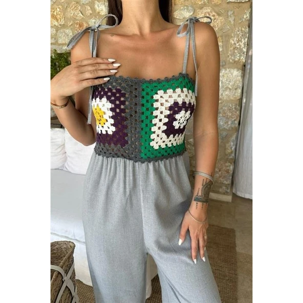 Jasmin Süzüneli Keten Tulum - - 3