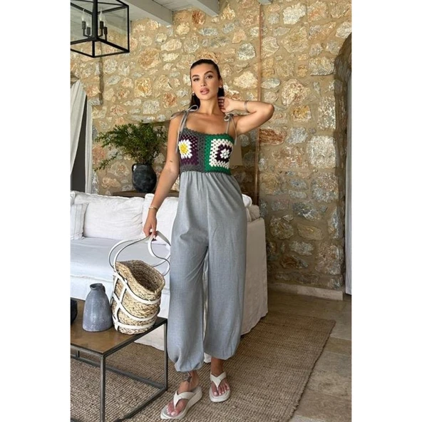 Jasmin Süzüneli Keten Tulum - - 2