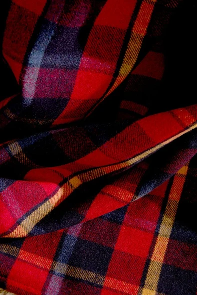 Flanel Throw Tv Battaniyesi Koyu Kırmızı - 2