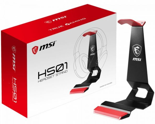 MSI GG HS01 HEADSET STAND SAGLAM METAL TASARIM KAYMAZ TABAN 0.66 KG 175 x 103 x 245 MM