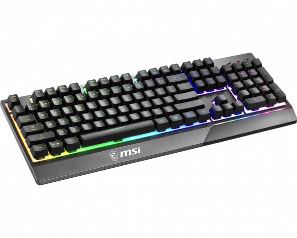 MSI GG VIGOR GK30 TR GAMING KEYBOARD MEKANIK HISLI 6 BOLGE RGB LED AYDINLATMA SIVI DOKULMESINE DAYANIKLI OYUNCU KLAVYESI - 3