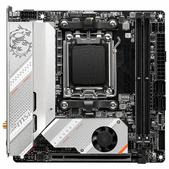 MSI MPG B650I EDGE WIFI DDR5 HDMI M.2 USB 3.2 LAN WİFİ MITX AM5 - Resim 2