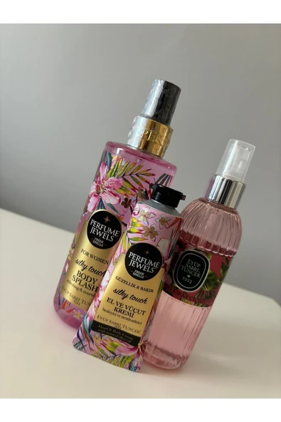Eyüp Sabri Tuncer Perfume Jewels Silky Touch Vücut Spreyi 250 Ml + El Kremi 50ml + Kiraz Çiçeği Sprey Kolonya 150 ml - 2