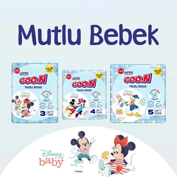 Goon Mutlu Bebek Bebek Bezi Beden:3 (7-12Kg) Midi 36 Adet Jumbo Pk - 5