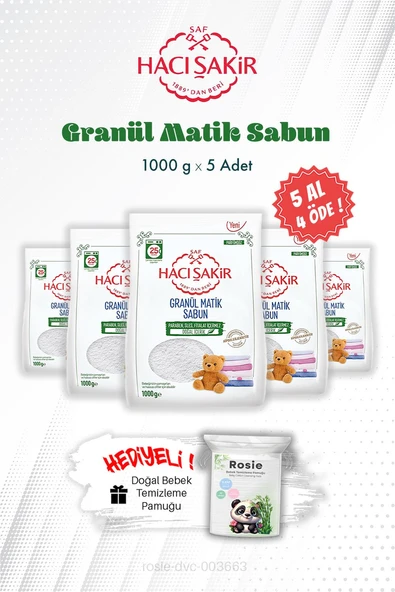 5 AL 4 ÖDE 1000 gr Granül Matik Çamaşır Deterjanı Lavanta ve ROSIE ürün görseli