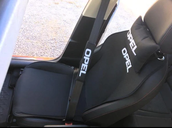 OPEL Nakışlı Ön İkili Oto Koltuk Minderi 2 Adet Boyun Yastığı 2 Adet Kemer Pedi SİYAH - Resim 2