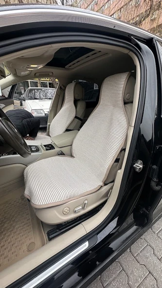 Universal Oto Koltuk Kılıfı Terletmez Minder 3 Parça KREM RENK ürün görseli