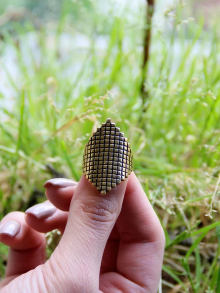 Trend Desenli Antik Ayarlanabilir Kadın Yüzük euy1269 - Resim 3