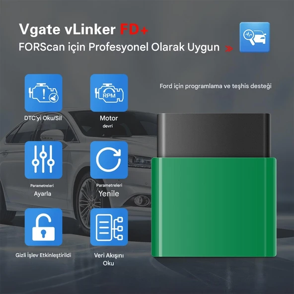VLinker FD+ OBD2 Araç Teşhis Cihazı BL - 3