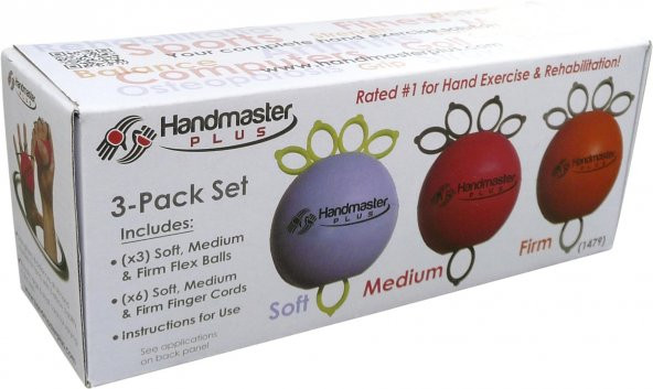 MVS HAND MASTER PLUS PARMAK VE EL EGZERSİZ 
GÜÇLENDİRME KUVVETLENDİRİCİ
 3 LÜ SET - 3