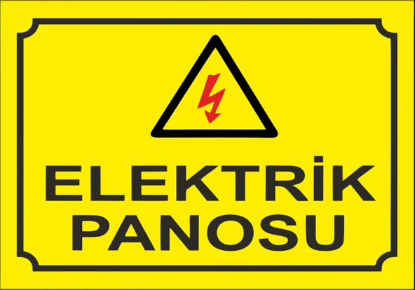Elektrik Panosu 21x29 Arkası Yapışkanlı Sticker