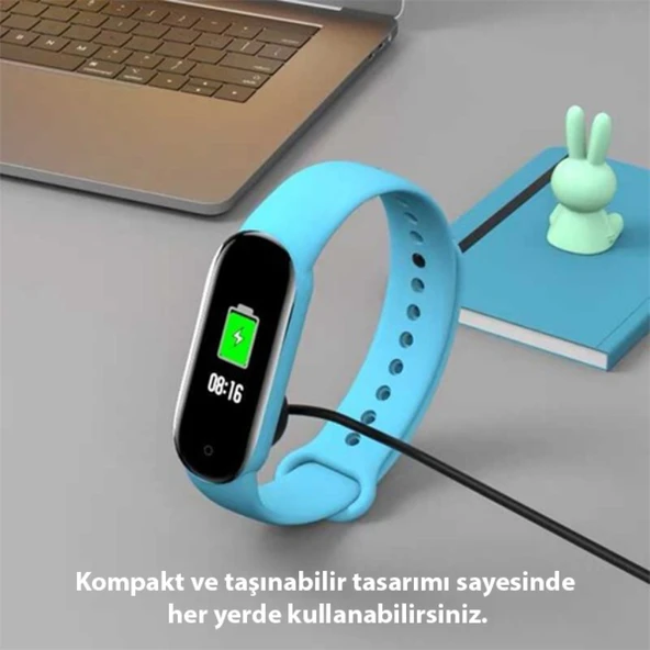 Xiaomi Mi Band 7- 6 Mİ band 5 USB Şarj Kablosu 50CM (Siyah) - 4