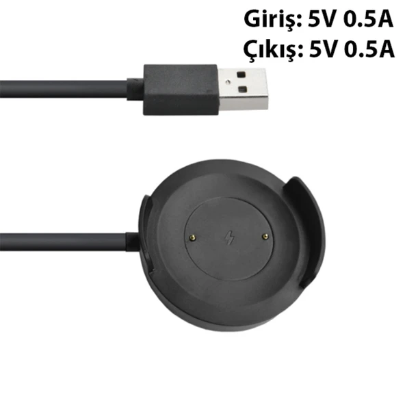 Xiaomi Mi Watch Color WT06 USB Şarj Kablosu (Siyah) - 3