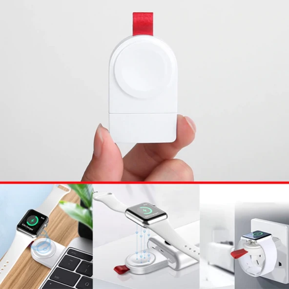 Apple İWatch 1-2-3-4-5-6-7-8 SE Magnetic Şarj Cihazı (Beyaz) - 2