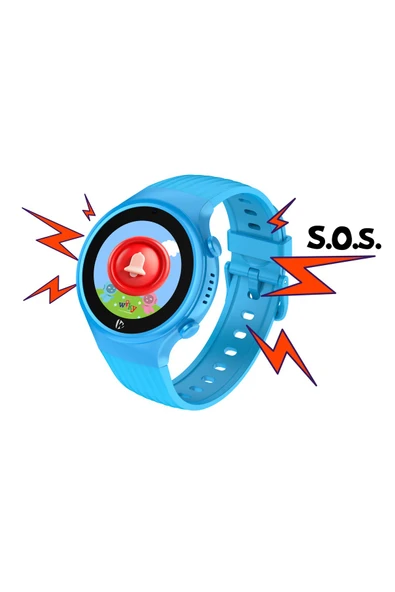 5S Akıllı Çocuk Saati - Görüntülü Arama, Gps, Sos, Sağlık Takibi, Güvenli Alan Pembe - 3