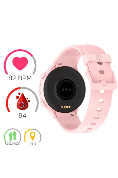 5S Akıllı Çocuk Saati - Görüntülü Arama, Gps, Sos, Sağlık Takibi, Güvenli Alan Pembe - 3