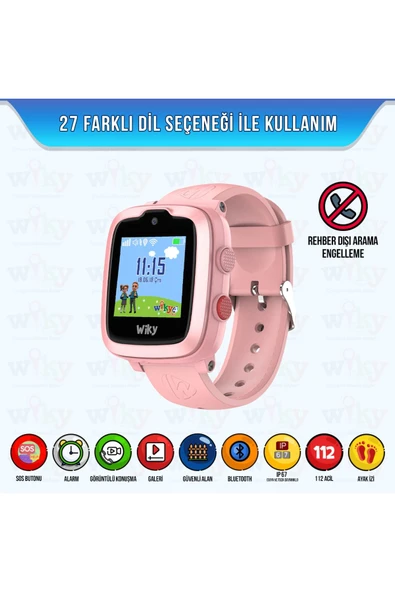 4 Plus Pembe Akıllı Çocuk Saati - 6