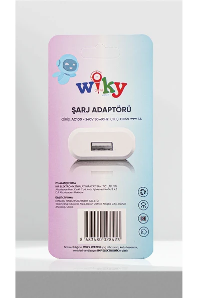 Wiky Akıllı Çocuk Saati Şarj Adaptörü