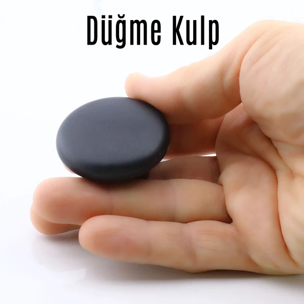 Mantar Kulp Düğme 10 ADET Çekmece Mutfak Mobilya Dolabı Dolap Kulpu Kulbu Plastik Kulp Siyah - Resim 4