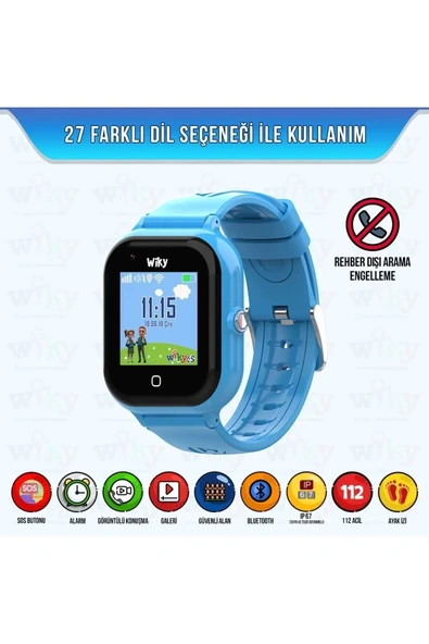 Wiky Watch 4s Akıllı Çocuk Saati Mavi - 7