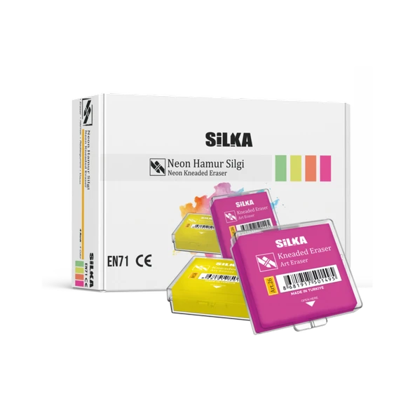 Silka Neon Renkli Hamur Silgi Art.26R 1 ADET