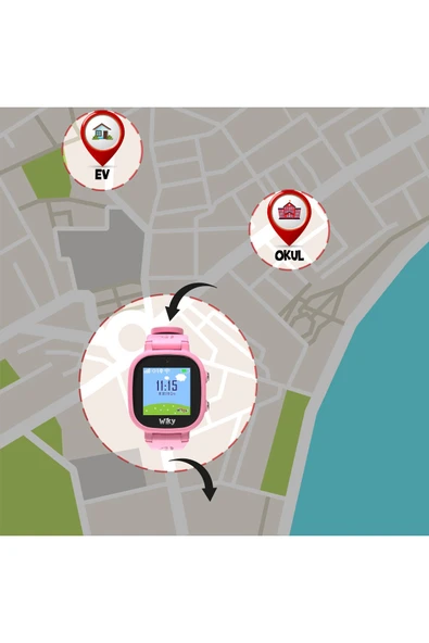 Watch 5E eSim'li Akıllı Çocuk Saati Görüntülü ve Sesli Arama, GPS, SOS, Konum Takibi (Turkcell eSIM) - 7