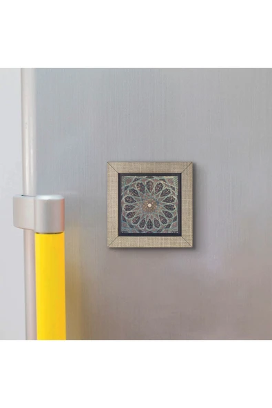 Sa'di-yi Şirazi Türbesi Kubbesi-İran Baskılı MDF Magnet 7X7 - 3