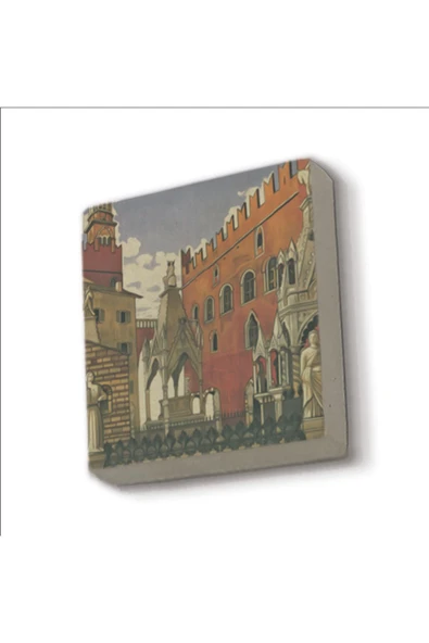 İtalya Görseli Baskılı Taş Magnet 5X5