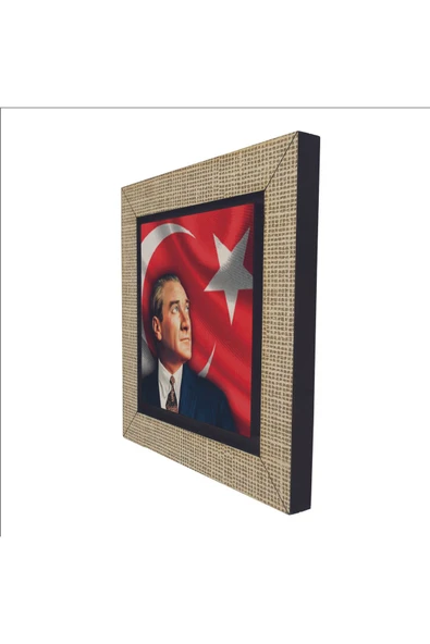 Mustafa Kemal Atatürk Baskılı MDF Magnet 7X7 - 5