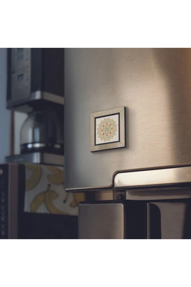 Rumi Desen Baskılı MDF Magnet 7X7 - 3