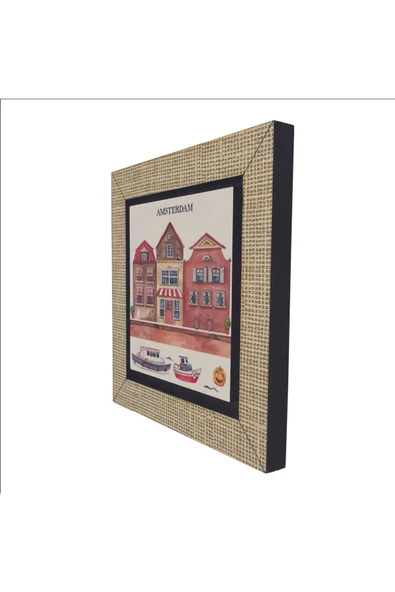 Amsterdam Görseli Baskılı MDF Magnet 7X7 - 5
