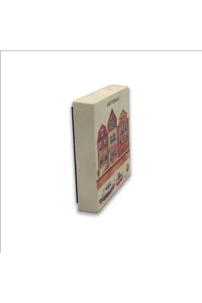 Amsterdam Görseli Baskılı Taş Magnet 5X5 - 4