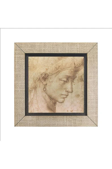 Baş Etüdü Leonardo Da Vinci Baskılı Mdf Magnetkrg-139buzdolabı Süsü - 4